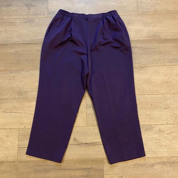 C.B. Collections Casual Pants ~ Sz 16PS ~ Purple ~ High Rise ~ 25" Inseam - Picture 6 of 7